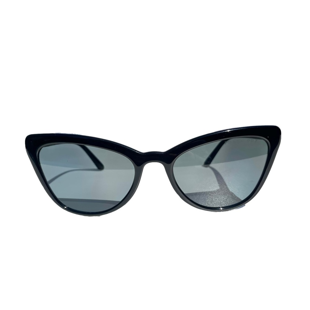 Prada Black Cat-Eye Sunglasses with Dark Lenses - Picture 3 of 12